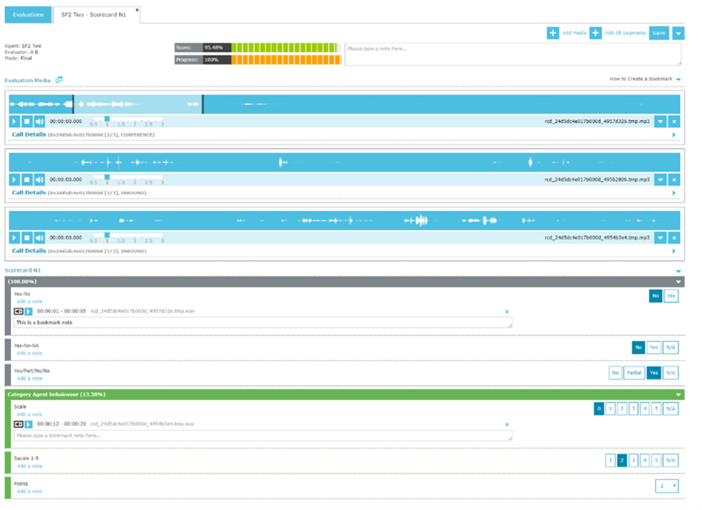 screenshot of Enghouse Contact Center